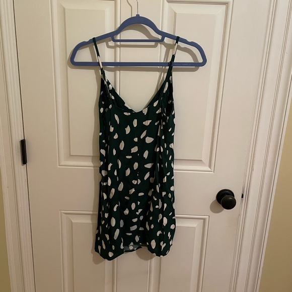 Reformation Marlowe Dress Green and White Dots - Picture 4 of 5